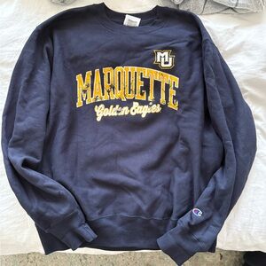 Marquette University Champion Reverse Weave Navy Sweatshirt